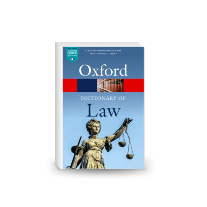 A Dictionary of Law (Oxford Quick Reference), 10th Edition