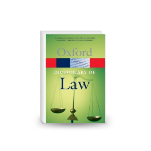 A Dictionary of Law (Oxford Quick Reference)